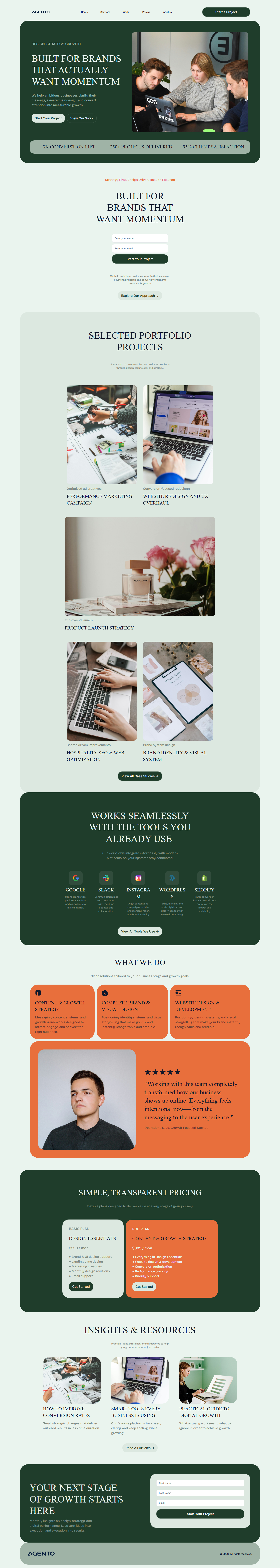 Snapshot template Nova Agency Pro
