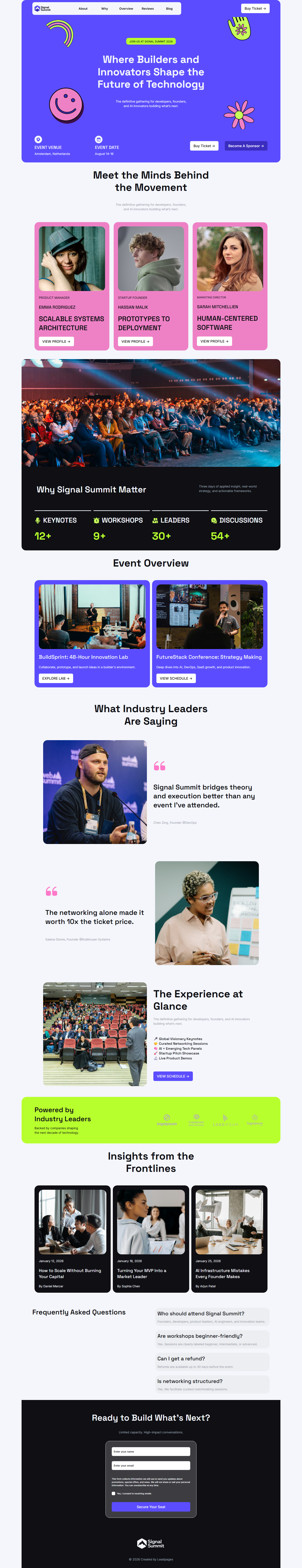 Snapshot template Signal Summit Event