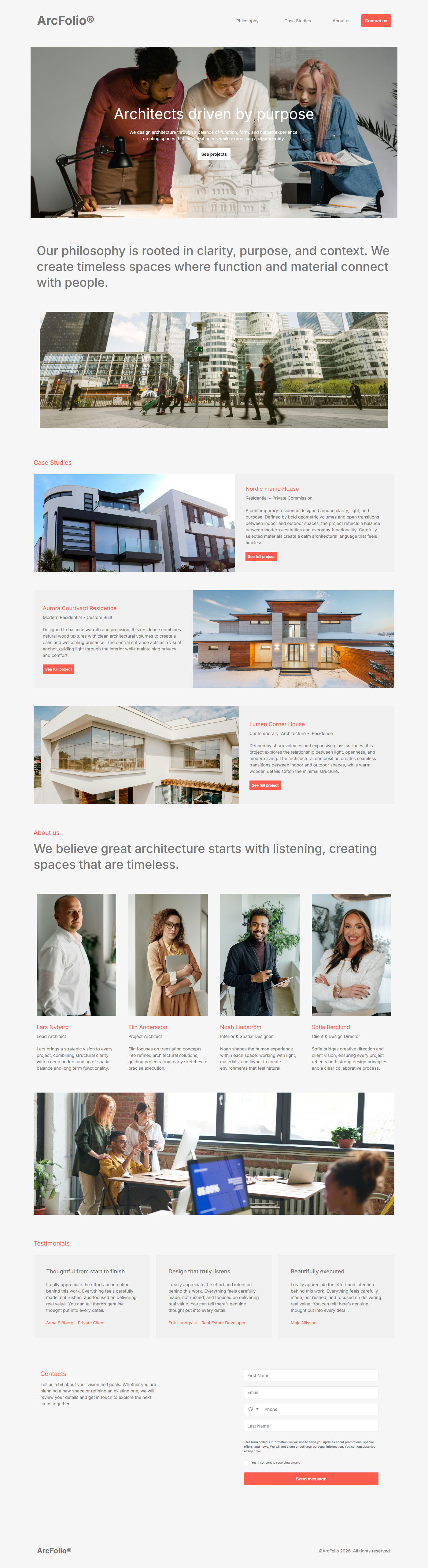Snapshot template Arcfolio Creative