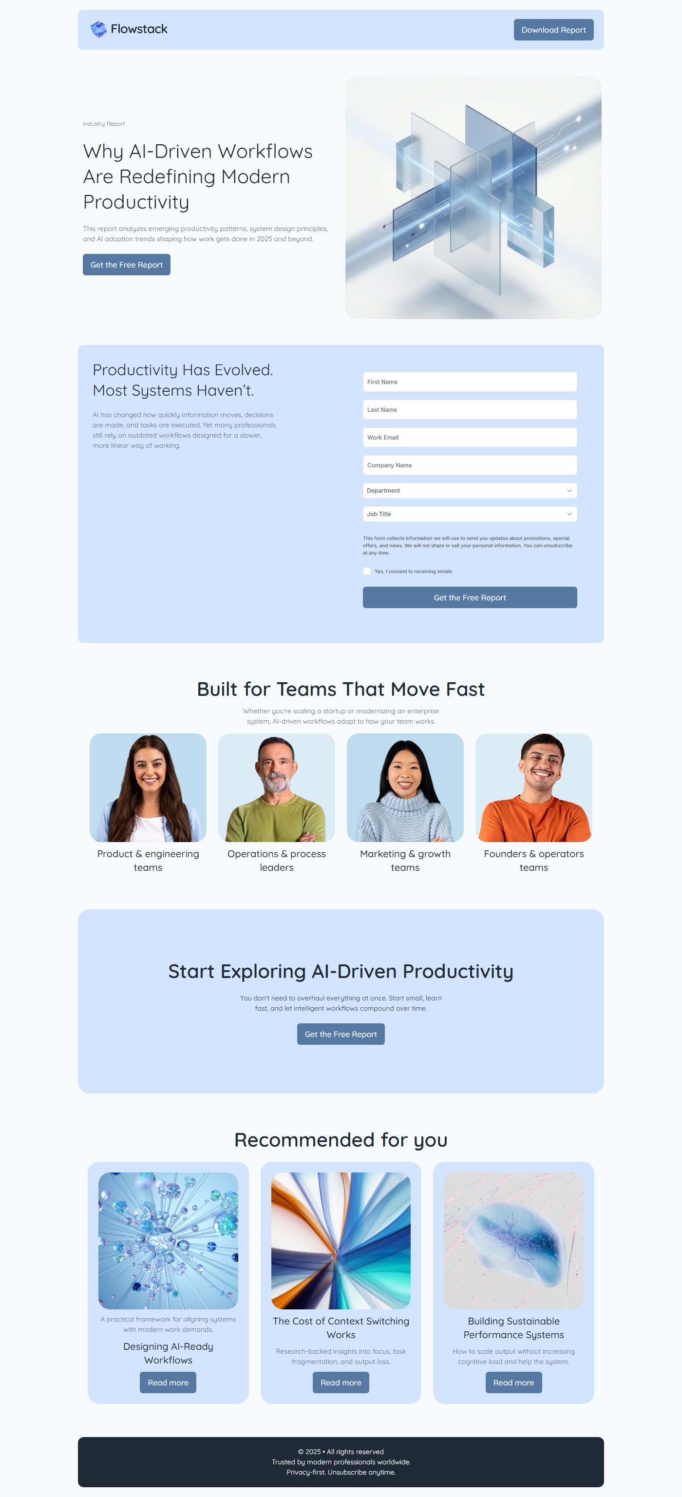 Snapshot template Flowstack SaaS